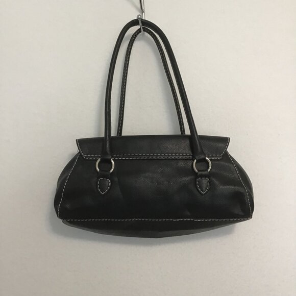 TOD'S Black Pebbled Leather Dual Handle Shoulder Bag - Picture 4 of 14